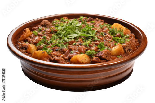 Savory Meaty Lentil Delight Isolated on Transparent Background.