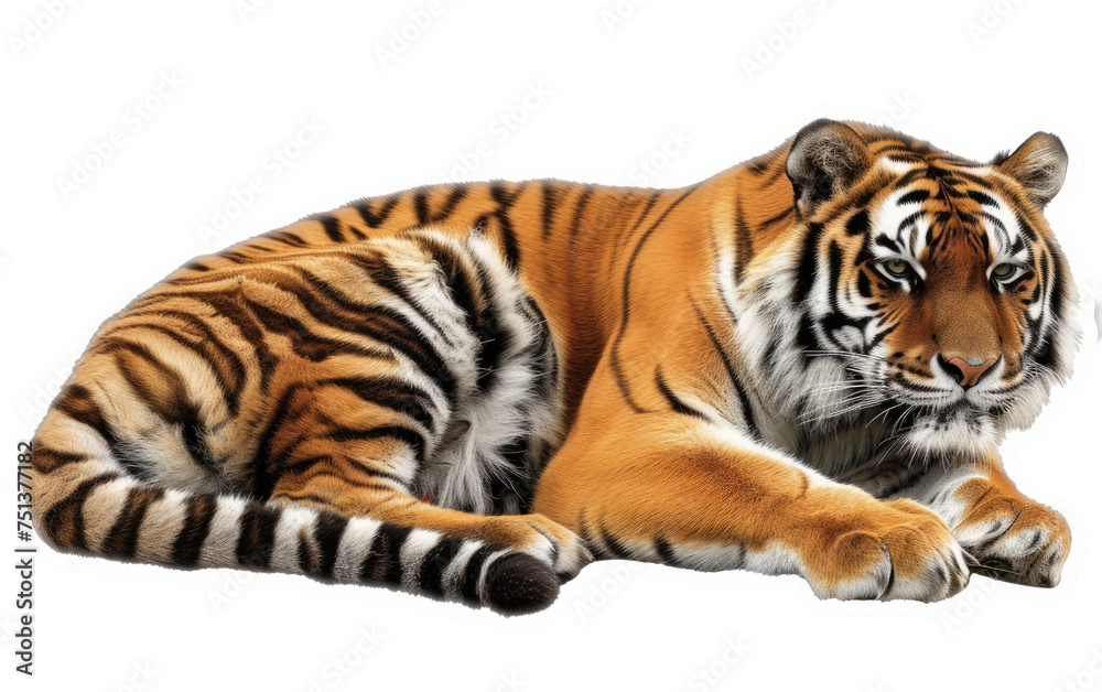 Sticker of the Tiger isolated on transparent Background