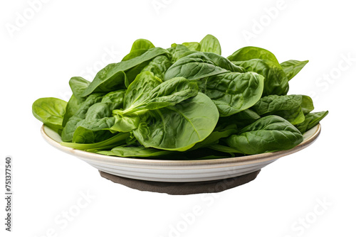 Leafy Greens Dish Isolated on Transparent Background.