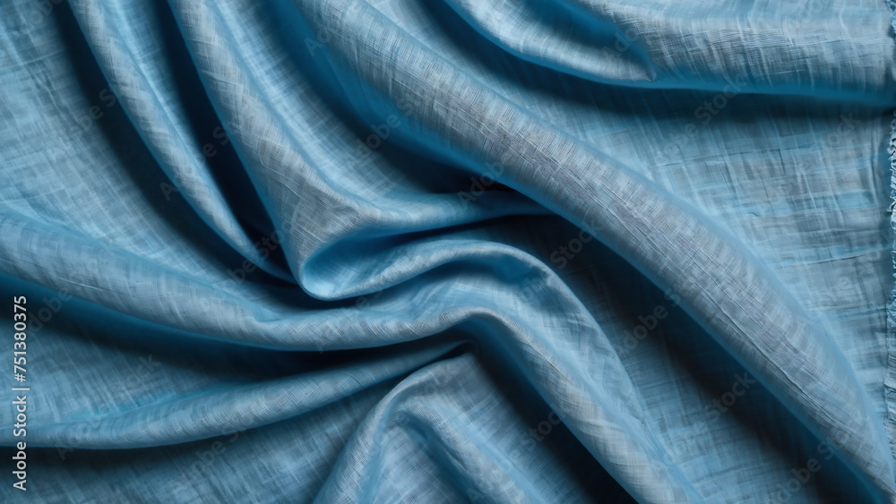 blue silk fabric texture background generative ai blue silk fabric texture background generative ai