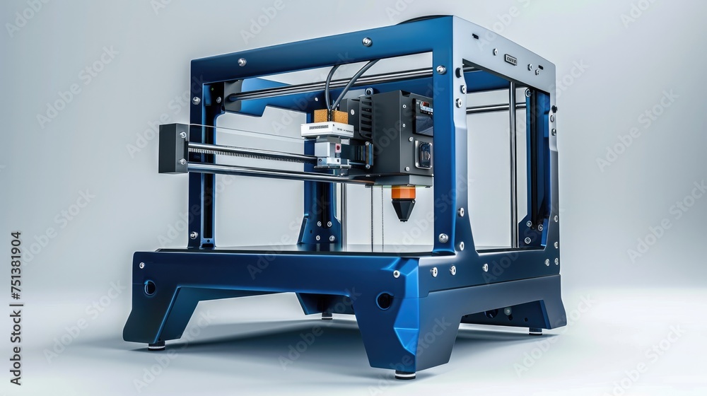 3D printer, isolated on white background . Generative AI