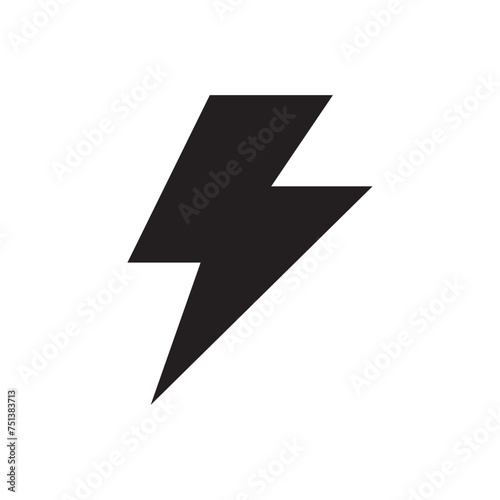 Lightning, electric power vector logo design element.