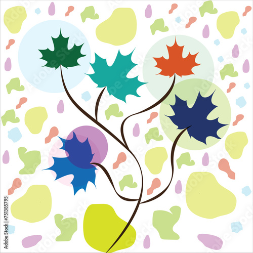 seamless pattern with leaves