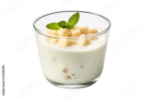 Sweetened Milk Dessert Isolated on Transparent Background.