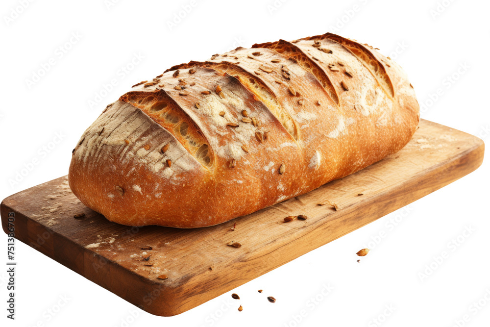 Oven-Baked Bread Delight Isolated on Transparent Background.