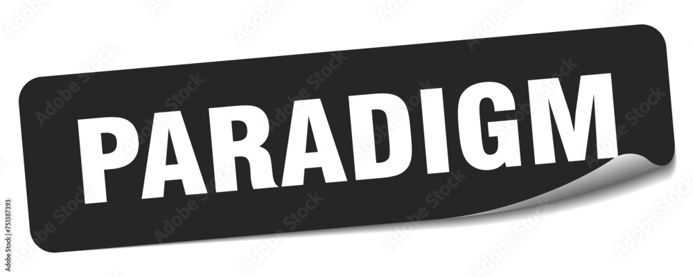 paradigm sticker. paradigm label paradigm sticker. paradigm label