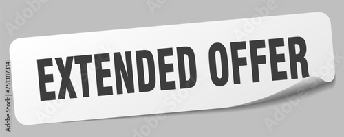 extended offer sticker. extended offer label