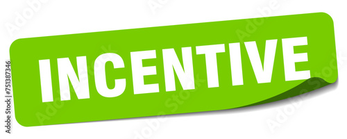 incentive sticker. incentive label