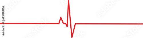 Heartbeat line, Pulse trace, ECG or EKG Cardio graph line for Healthy and Medical  Vector illustration.