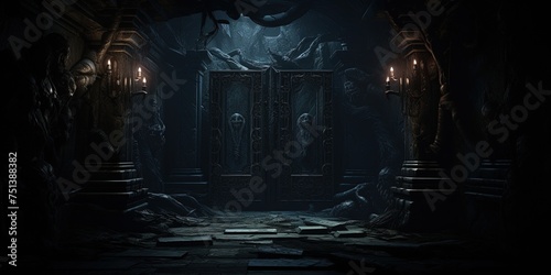 dark and dim secrete entrance.