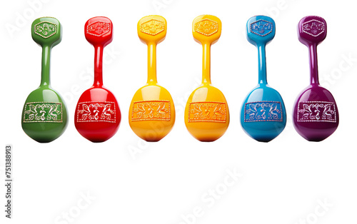 Cultural Musical Instruments Isolated on Transparent Background PNG. photo
