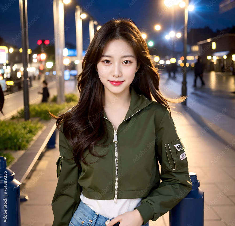 Fototapeta premium Female model, Generative AI