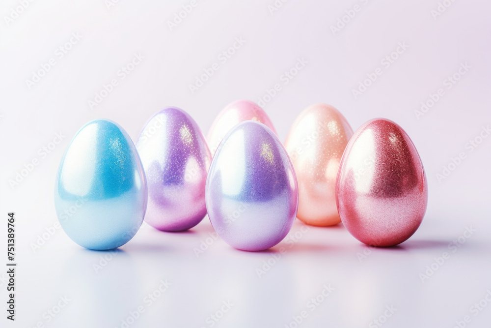 Decorative eggs as abstract easter background