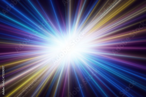 Modern abstract high speed motion. Dynamic light paths of light movement. Futuristic, technological background.