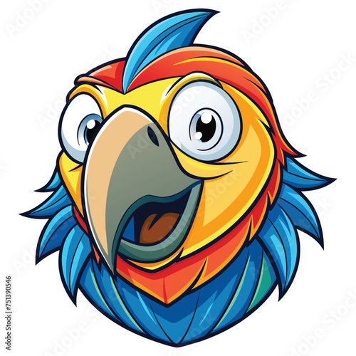 Illustration of a parrot head © CreativeDesigns