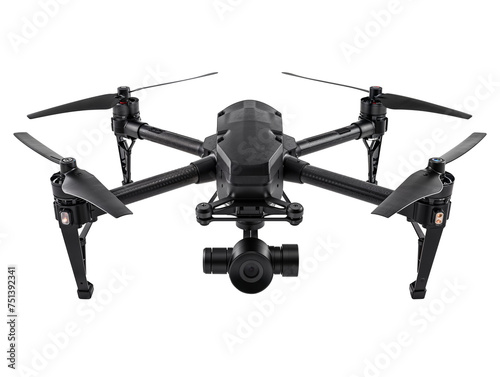 Professional Drone Isolated on a Transparent Background