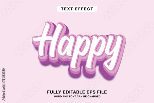 3d Style editable text effect
