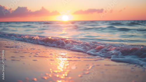 sunset on the beach © Erzsbet