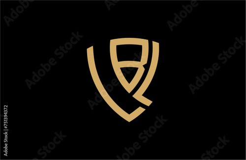 LBL creative letter shield logo design vector icon illustration photo