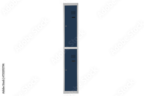 Blue lockers for locker room. Change room metal box