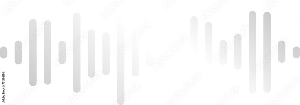 Rounded Silver Gradient Soundwave Rounded Silver Gradient Soundwave