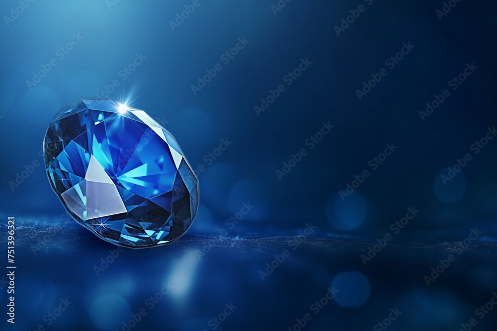 Sapphire gemstone in setting: exquisite precious stone