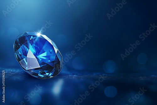 Sapphire gemstone in setting  exquisite precious stone