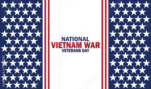 National Vietnam War Veterans Day wallpaper with shapes and typography. National Vietnam War Veterans Day, background