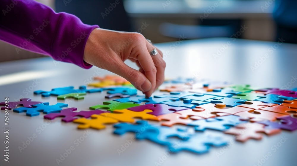 Solving a Colorful Jigsaw Puzzle. Generative ai Solving a Colorful Jigsaw Puzzle. Generative ai