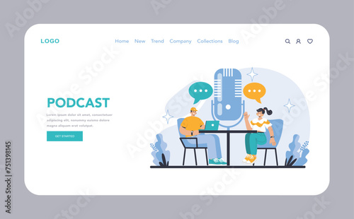 Mass media concept. Flat vector illustration.