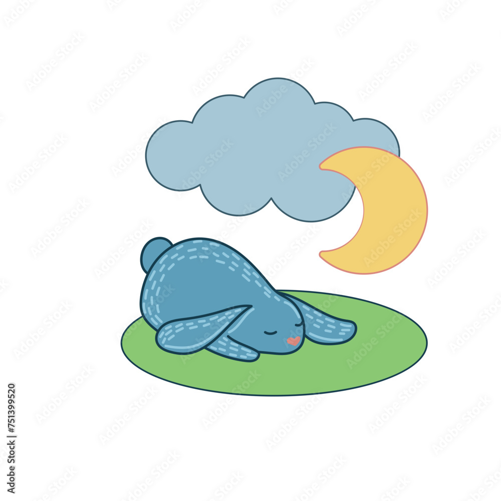 Easter Rabbit Mascot Icon. Cute Funny Easter Traditionat Egg Hunter Symbol Bunny Rabbit Doodle Illustration Easter Rabbit Mascot Icon. Cute Funny Easter Traditionat Egg Hunter Symbol Bunny Rabbit Doodle Illustration