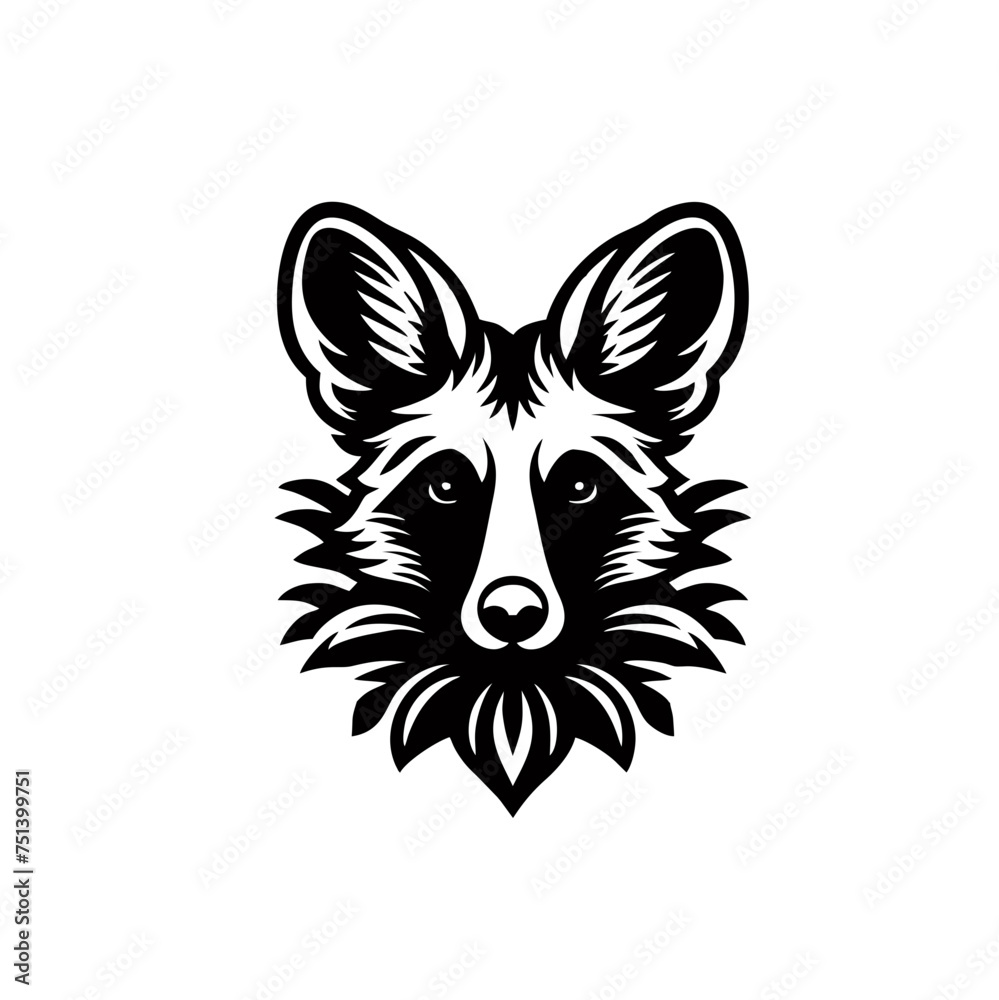 Fototapeta premium Aardwolf Simple and Clean Logo Icon 