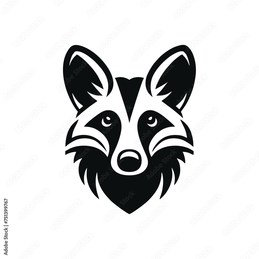 Fototapeta premium Aardwolf Simple and Clean Logo Icon 
