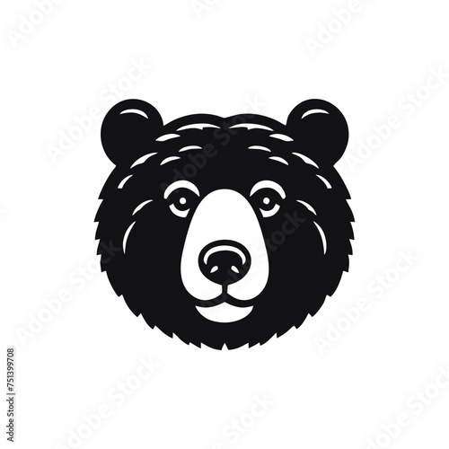 Sun Bear1 Simple and Clean Logo Icon  photo