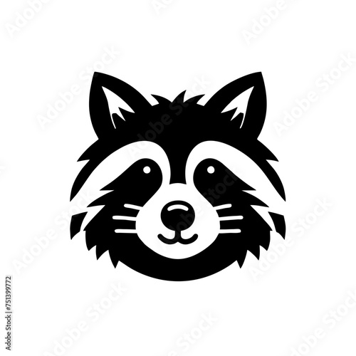 Fototapeta Naklejka Na Ścianę i Meble -  Raccoon Dog Simple and Clean Logo Icon 