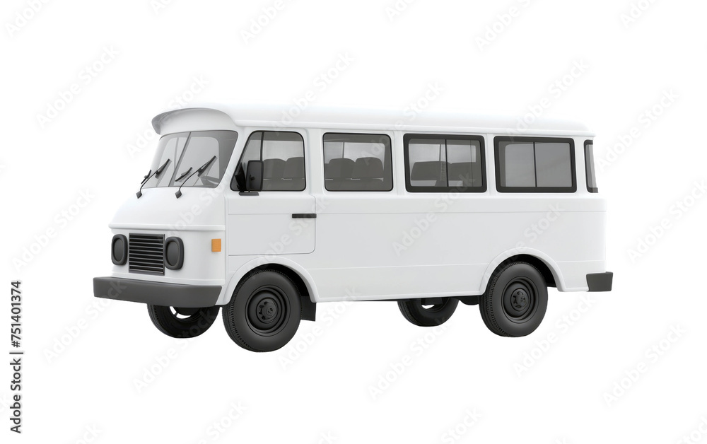 School Transport Vehicle isolated on transparent Background