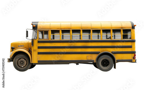 school bus isolated on transparent Background