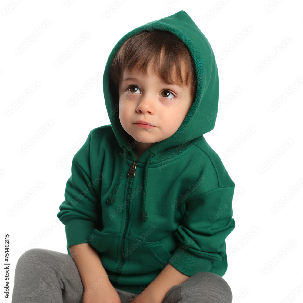 Portrait of a little child sitting on the floor, isolated on transparent background Portrait of a little child sitting on the floor, isolated on transparent background