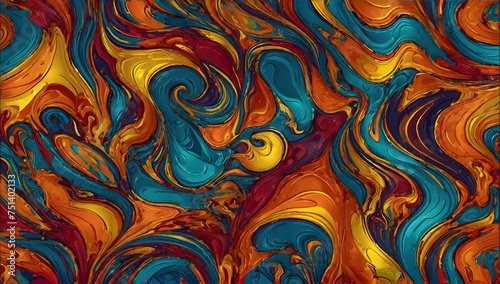 Abstract liquid fluid flowing background. Seamless pattern wallpaper illustration background.