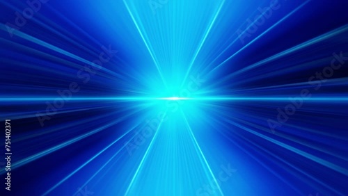 Abstract creative blue light shine spin radial zoom for technology and communication background. Speed of blue light, neon glowing rays in motion. colorful explosion, Moving through stars. Seamless lo
