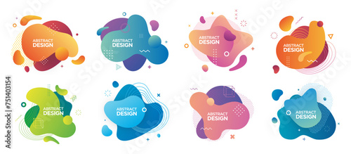 Set of abstract organic shapes