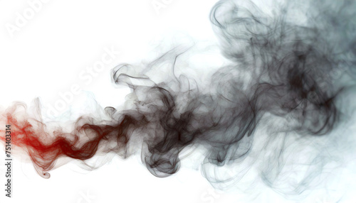 Soft focus smoke swirling on a white background. Generative AI. 