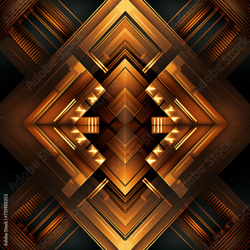 Geometric vector abstract decorative design retro template
