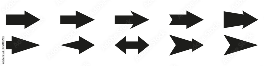 Arrow icons set. Arrow collection. Simple arrow big set. Vector illustration Arrow icons set. Arrow collection. Simple arrow big set. Vector illustration
