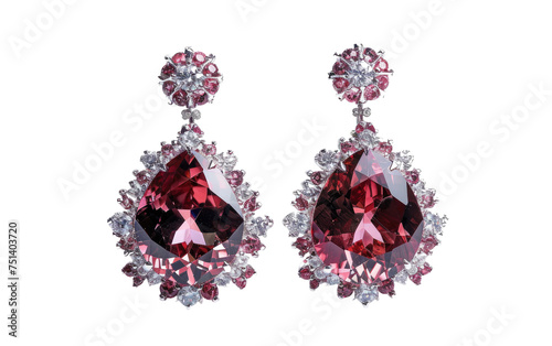 Earring of Spinel isolated on transparent Background