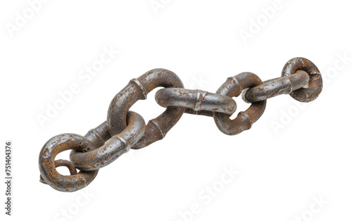 Steel Linkage: Connecting Chains isolated on transparent Background
