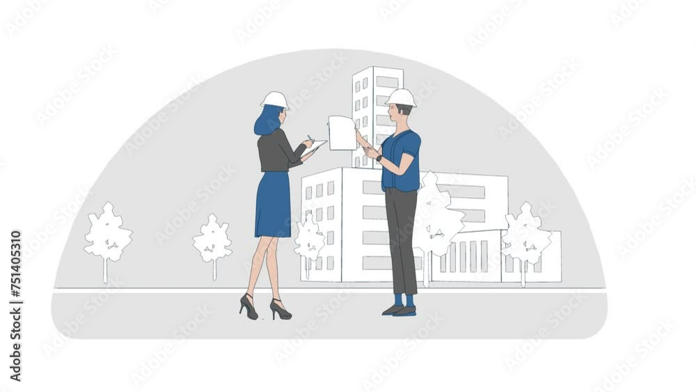 A female engineer checks documents and quality control A female engineer checks documents and quality control