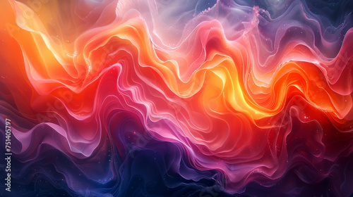 Vibrant Fiery Abstract Waves Background. A vivid and dynamic abstract background with flowing waves in fiery colors.