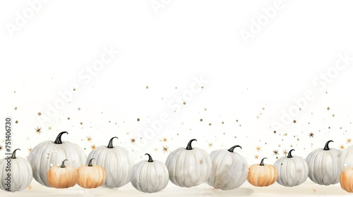 white pumpkin background