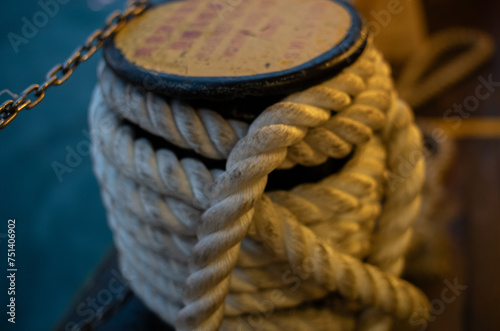 rope on a ship deck